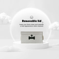 GreenPetopia collapsible dog toy bin, flat-fold design saves space.