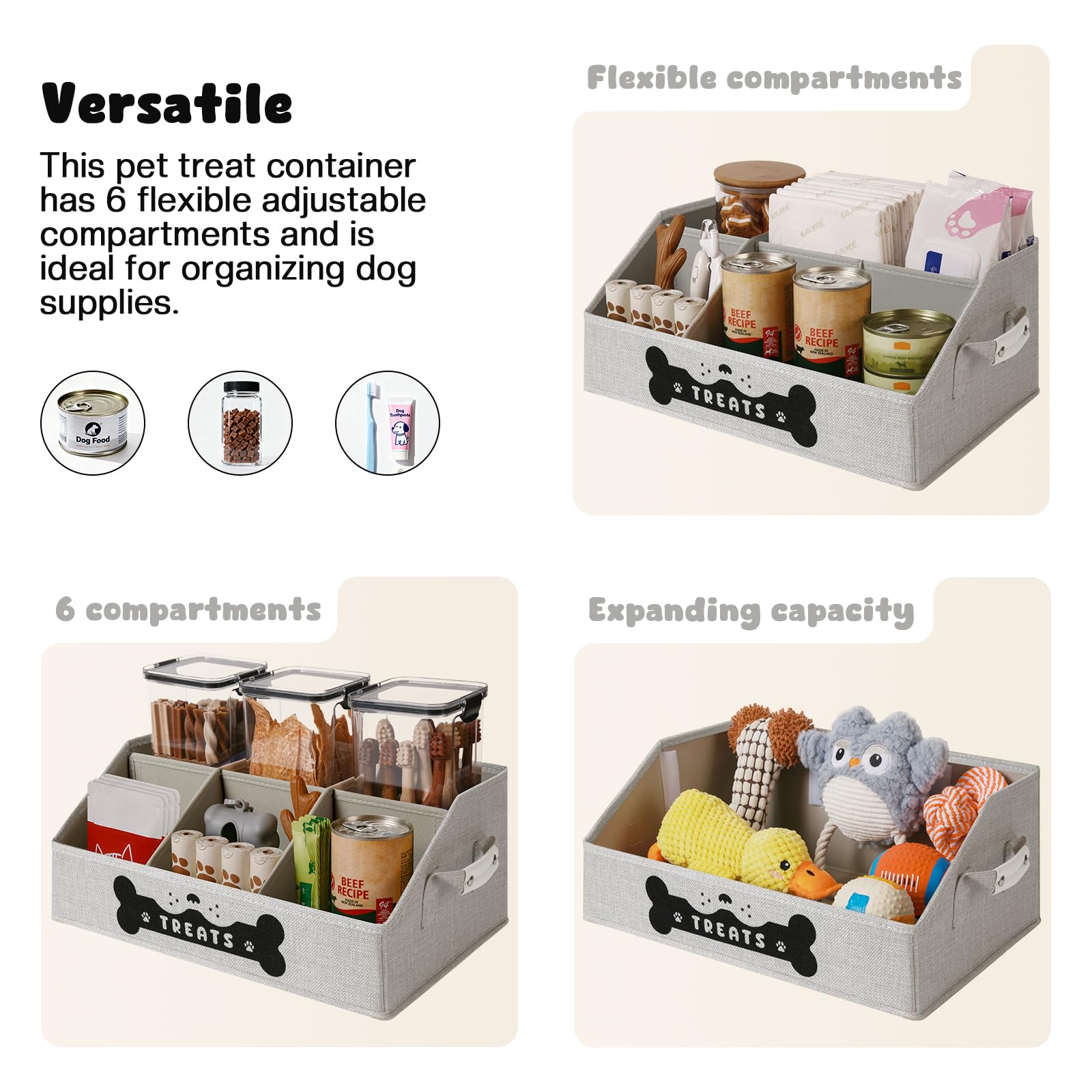 GreenPetopia dog treat container folded for compact, space-saving storage.
