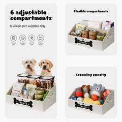 GreenPetopia dog treat container side view with reinforced PU handles