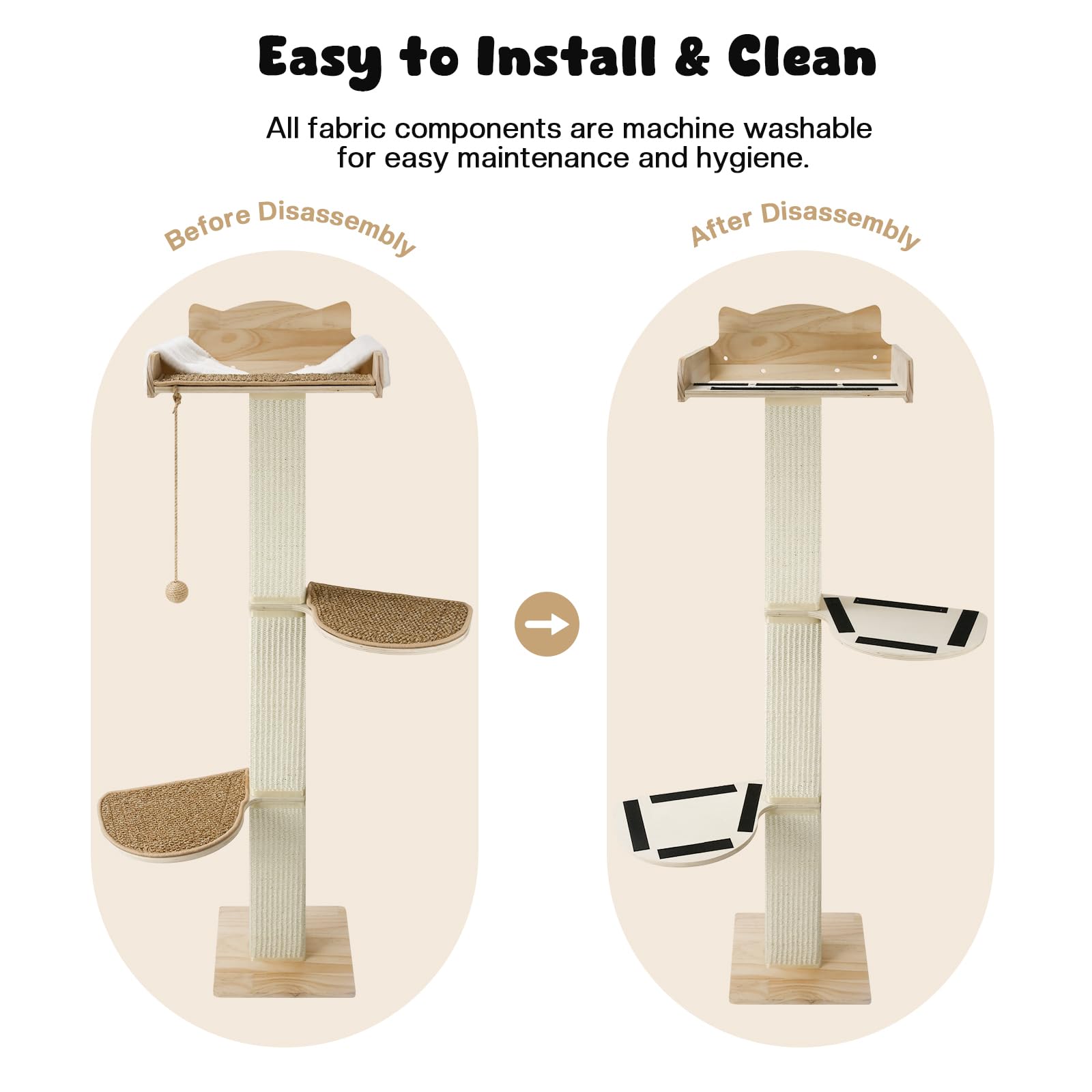 GreenPetopia easy-clean fabric is detachable and machine washable.