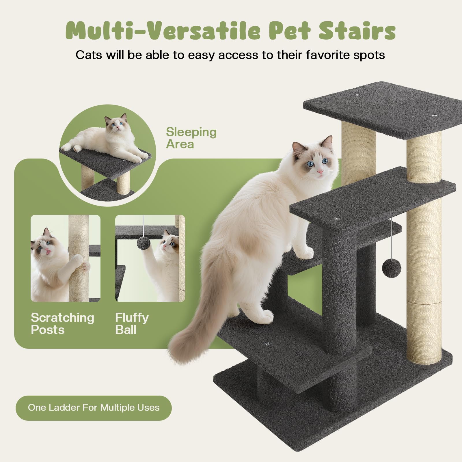 GreenPetopia pet steps provide easy access to high beds and couches.