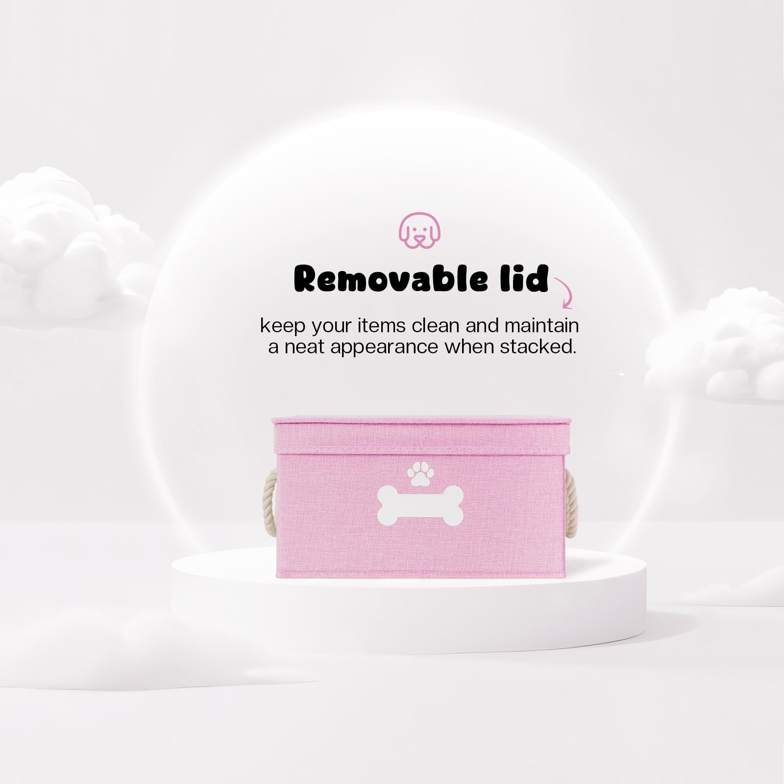 GreenPetopia removable lid keeps toys clean and tucked away
