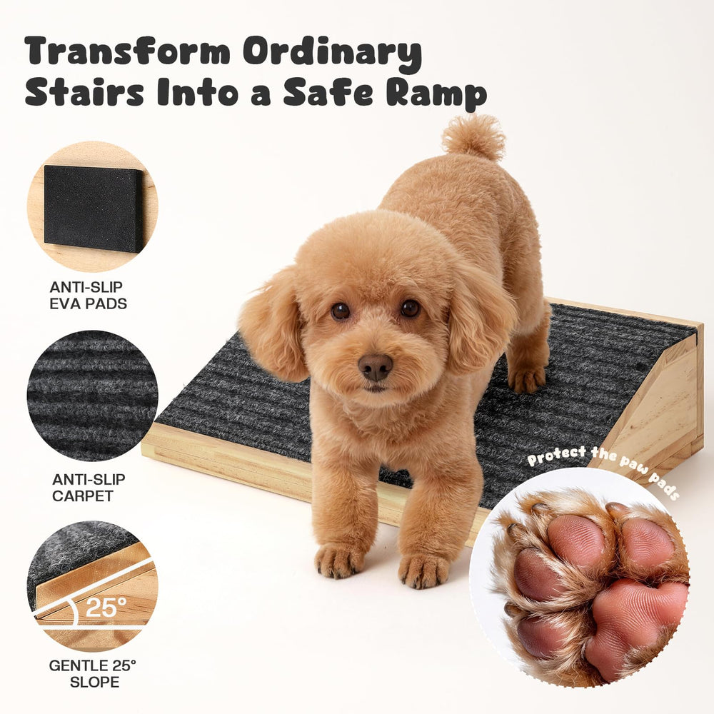 GreenPetopia soft high friction surface boosts paw grip during climbs.