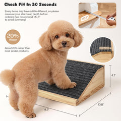GreenPetopia wooden ramp base is sturdy and stable for multi step use.