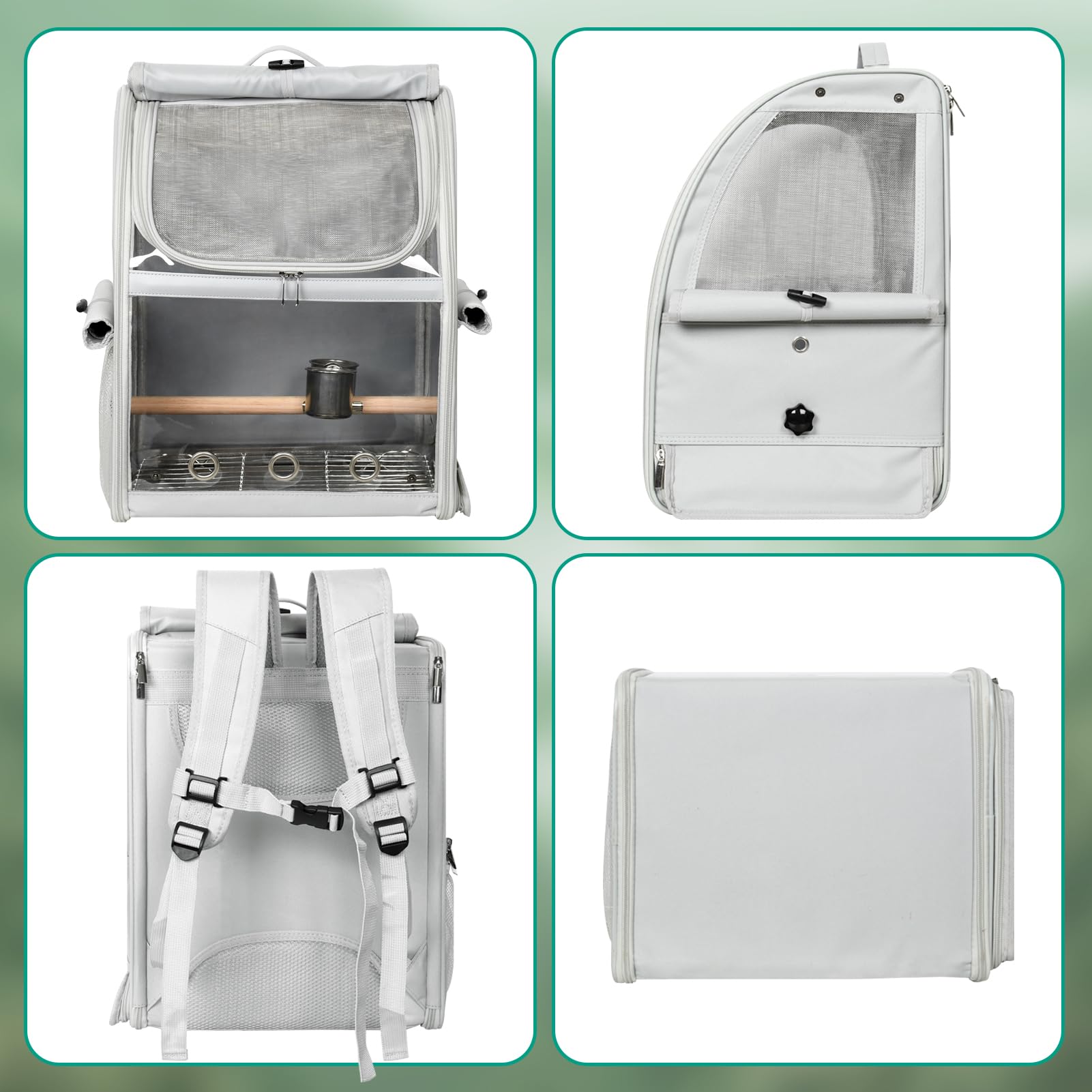 Gregce travel carrier in-use image showing secure protection and comfort