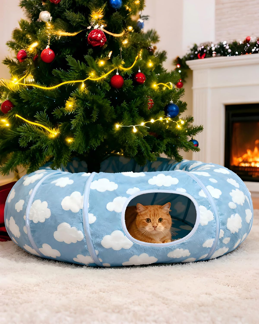 Grelife cat tunnel circle-shape adapts to circle, S-shape, or semi-circle layouts.
