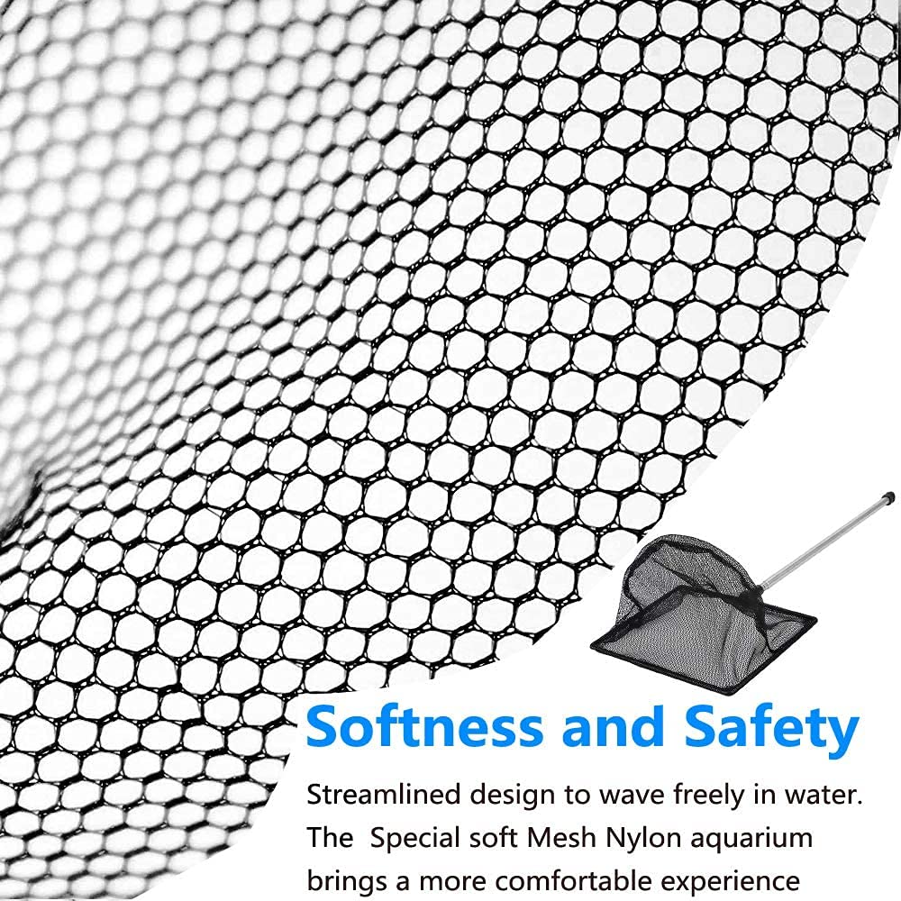 Soft nylon mesh is non-toxic and fish-friendly.