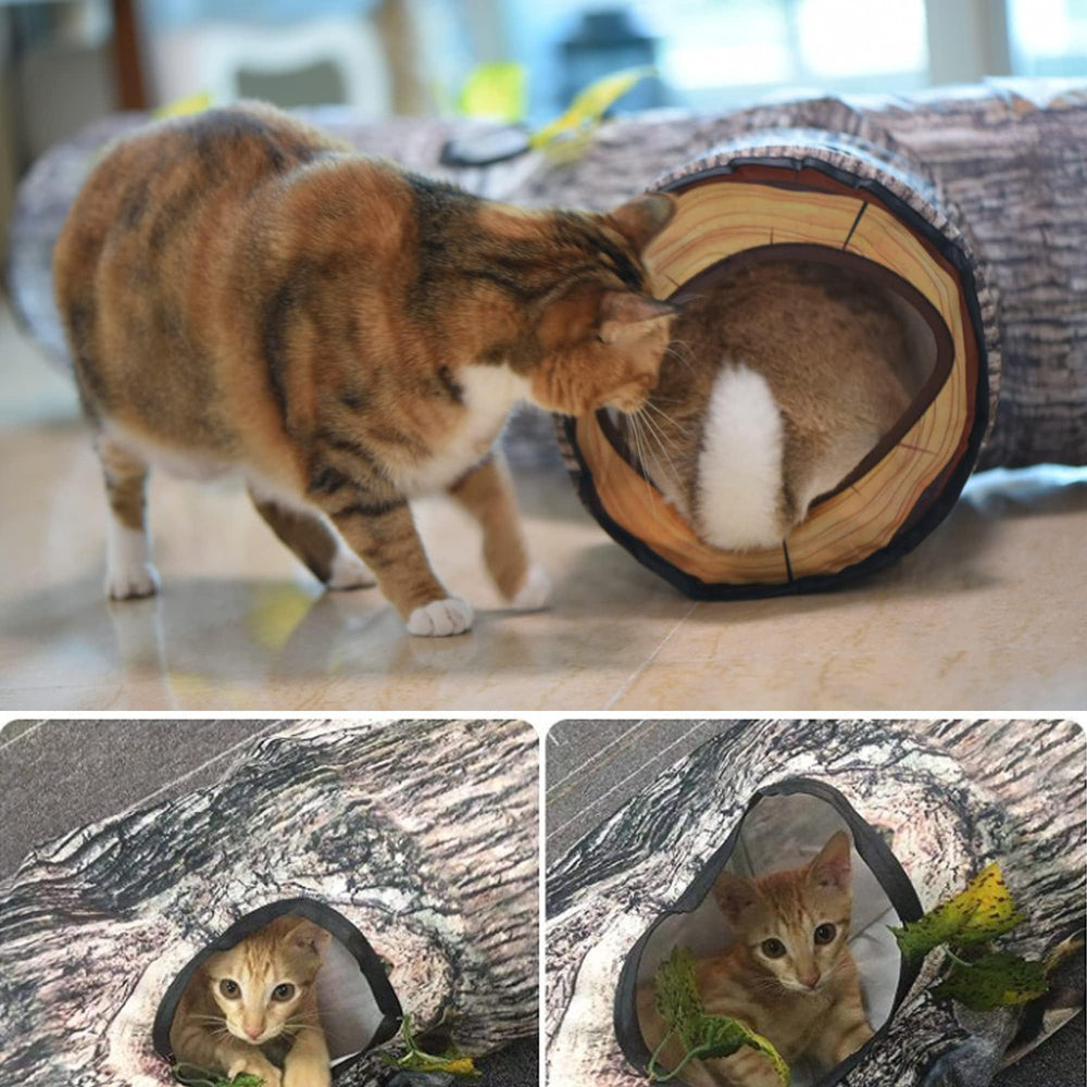 GRETMIX Cat Tunnel tree pattern with leaves for realism.