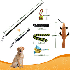 GRETMIX Flirt Pole plush toy with squeaker for engaging chase games