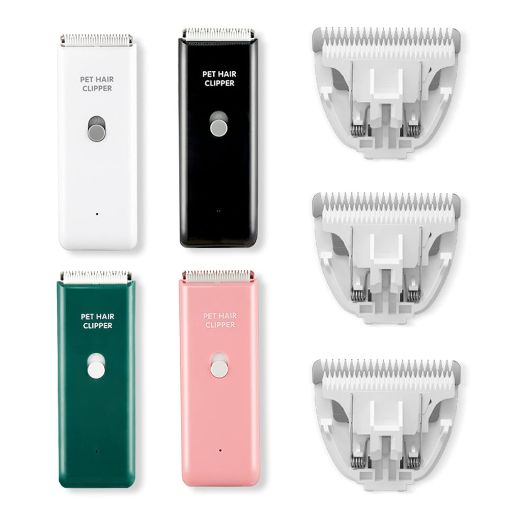 Grimgrow ceramic blade set close-up, replacing blades for pet clippers.