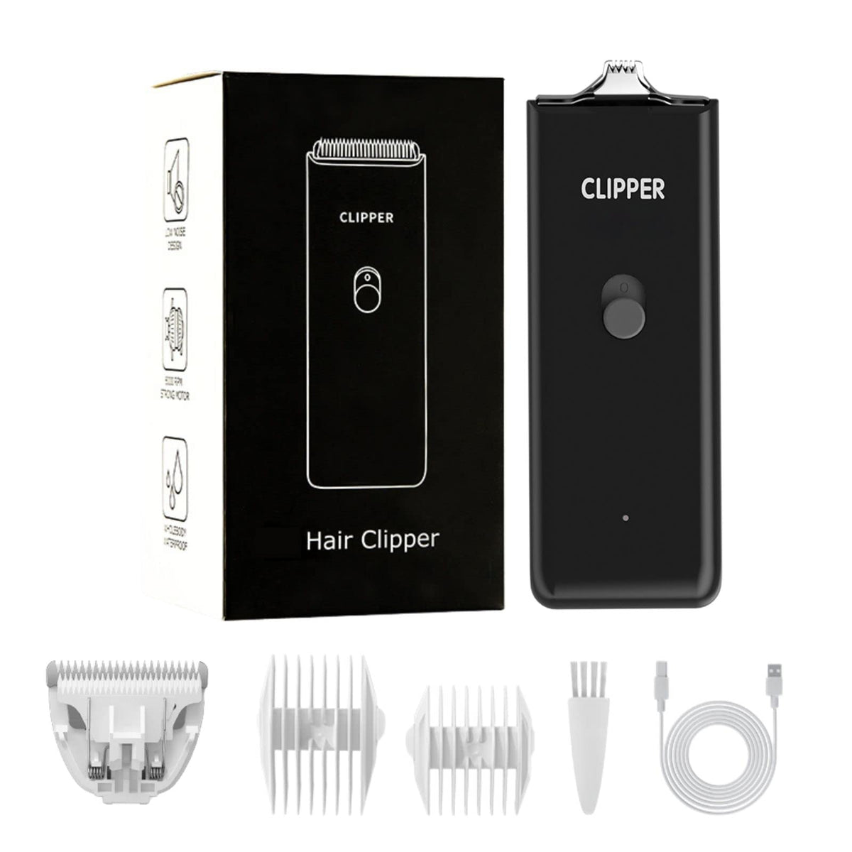 Grimgrow clipper with detachable ceramic blades for easy cleaning and smooth trimming.