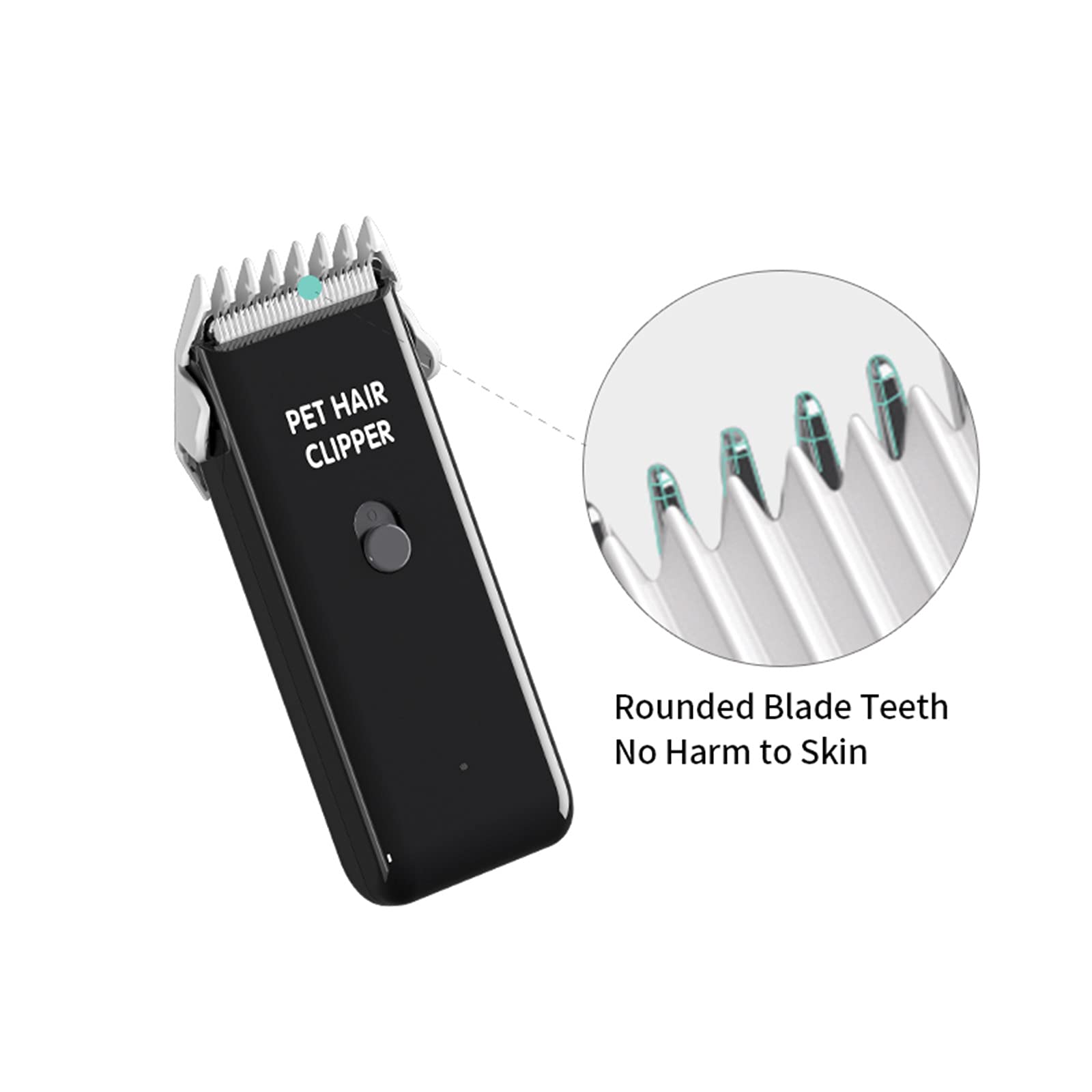 Grimgrow-ipx7-waterproof clipper shown with USB charging for wet or dry use.