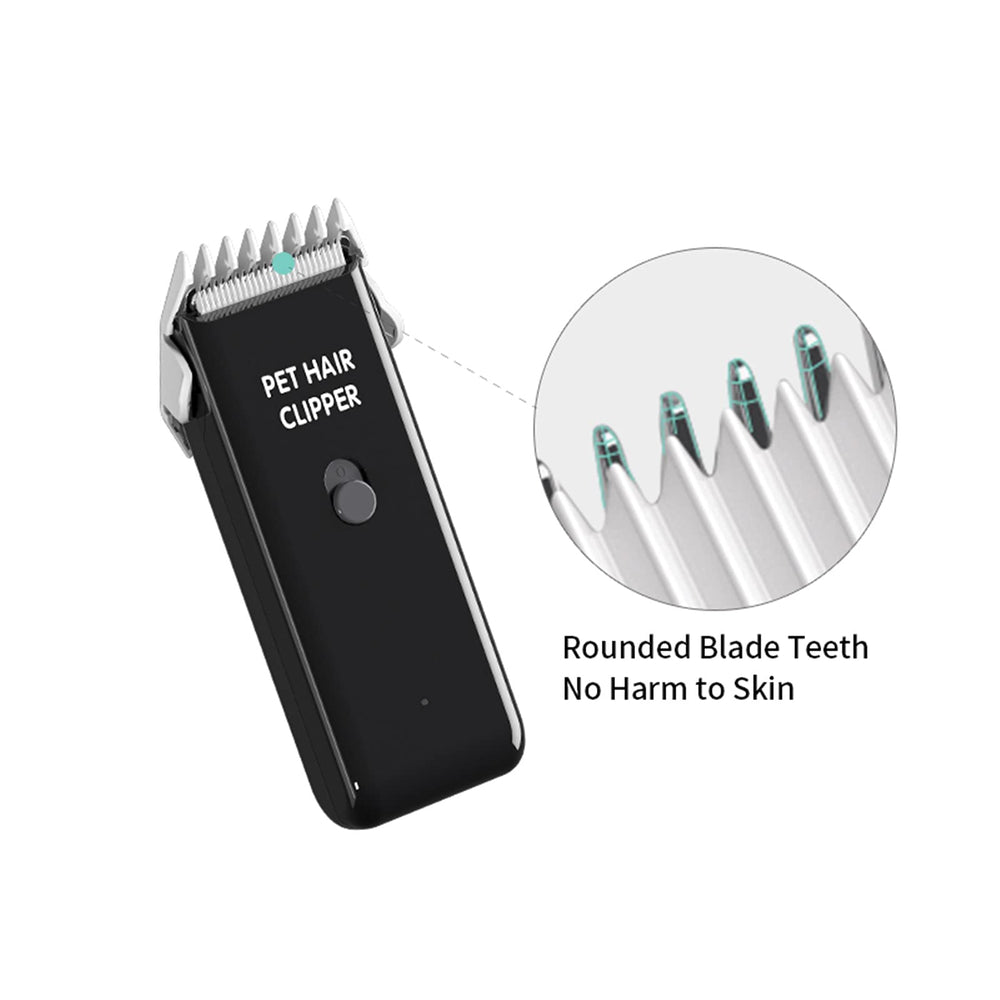 Grimgrow-ipx7-waterproof clipper shown with USB charging for wet or dry use.