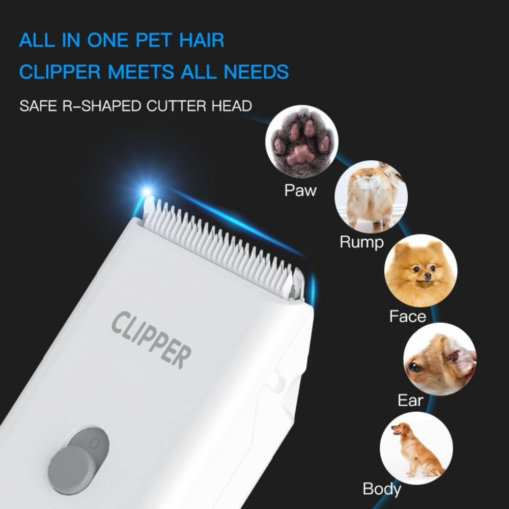 Grimgrow in-use clipper trimming a pet with ease