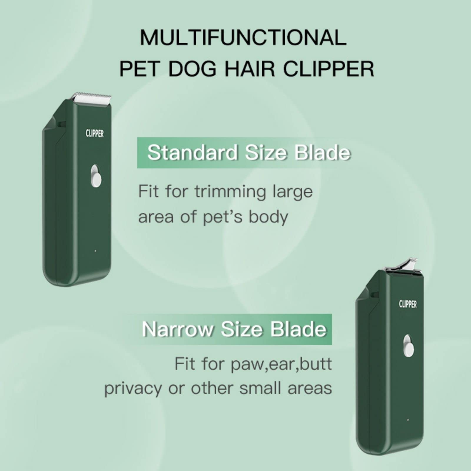 Grimgrow portable cordless grooming tool in use for at-home pet trims.