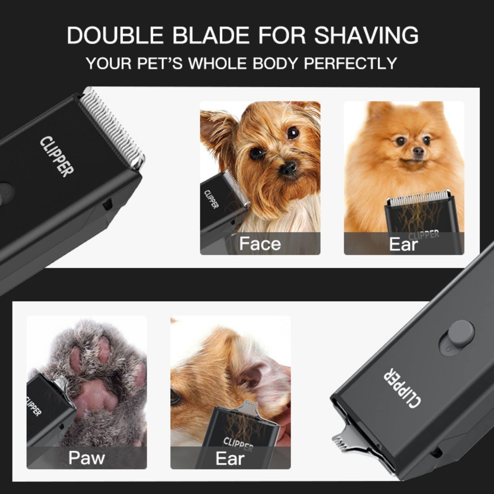Grimgrow USB rechargeable clipper for convenient charging anywhere.