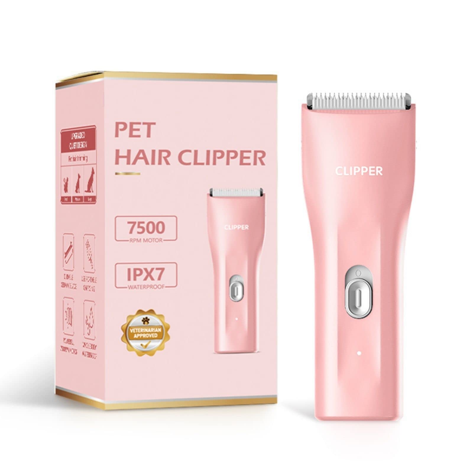 Grimgrow waterproof clipper for dogs and cats, safe trimming in damp conditions