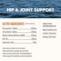 GRIZZLY Joint Aid Liquid with krill oil for absorption support.