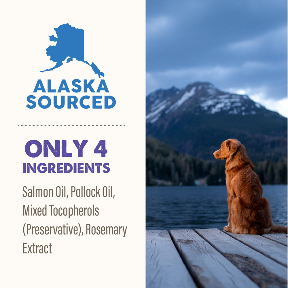 GRIZZLY PET PRODUCTS Omega Health skin and coat benefits—may help a healthy look.