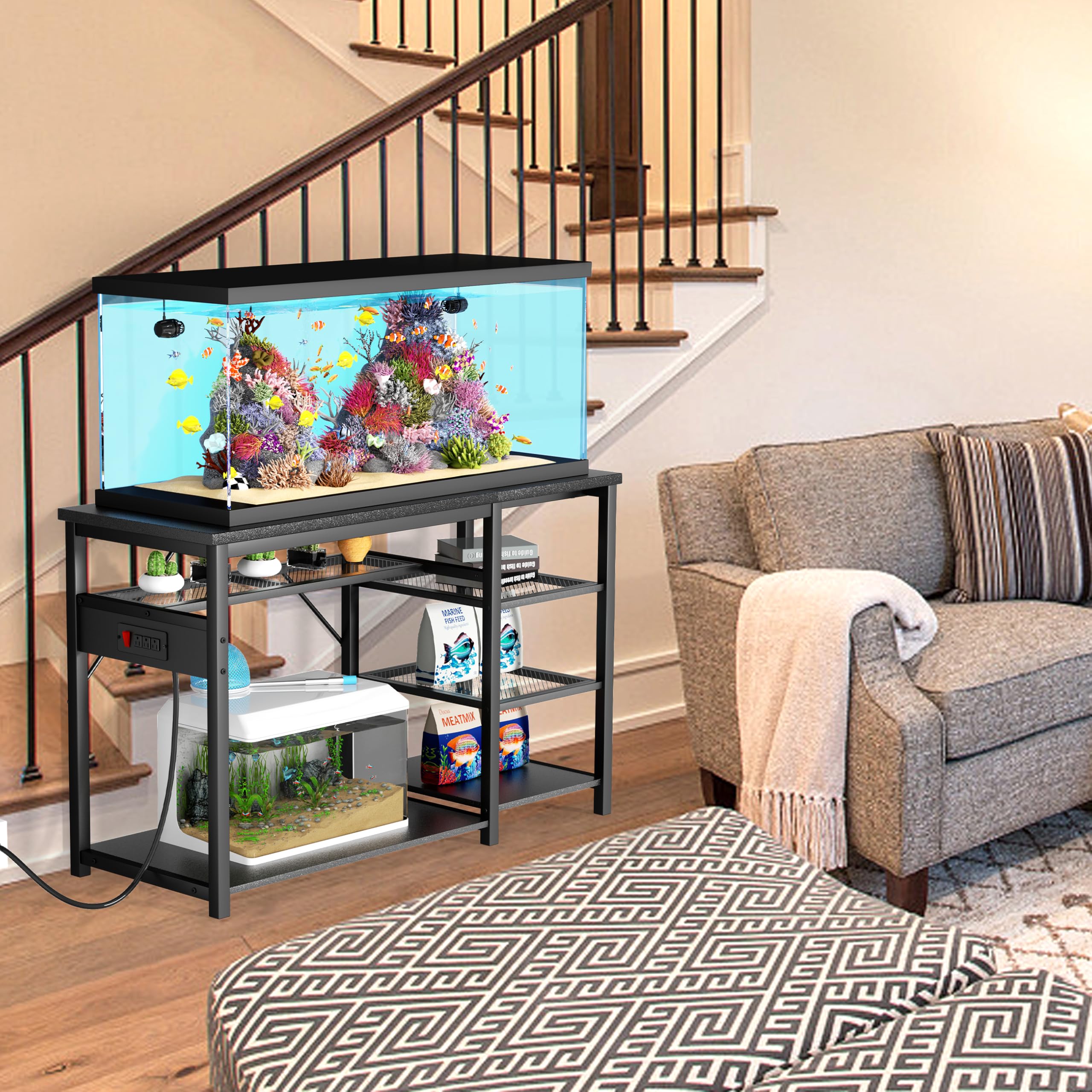 GRLEAF stand with dual-tank-system optimizes space for secondary setups.