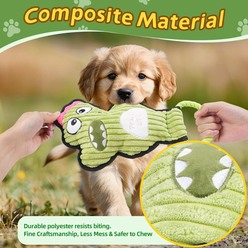 Grnstf Dino tug pull-ring dog toy supports interactive play with you
