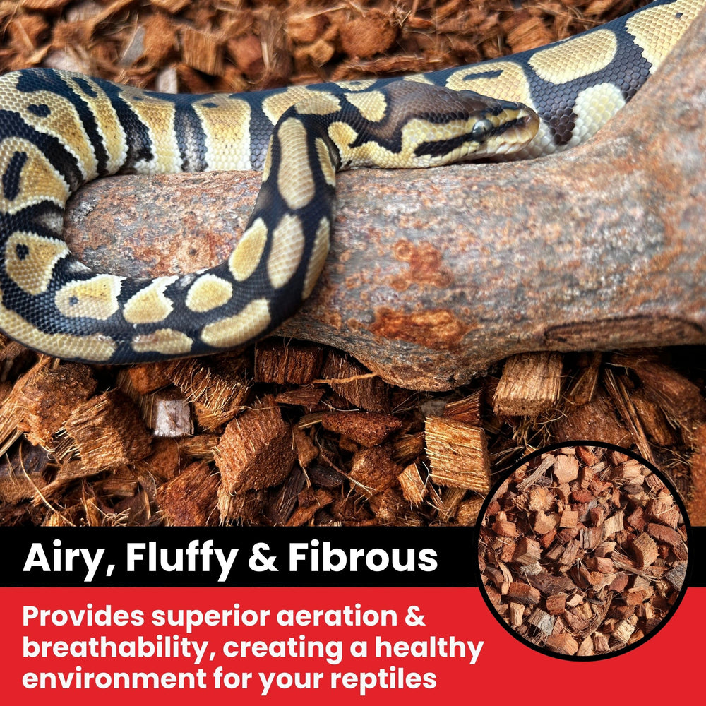 Gro-Med ReptiCare coconut husk chips provide odor control in terrariums.