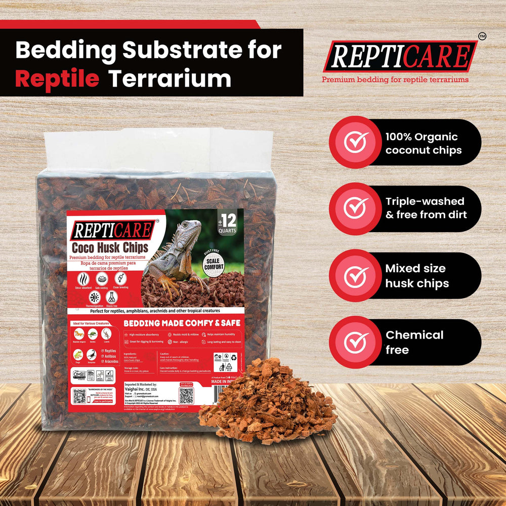 Gro-Med ReptiCare triple-washed chips ensure a clean habitat.