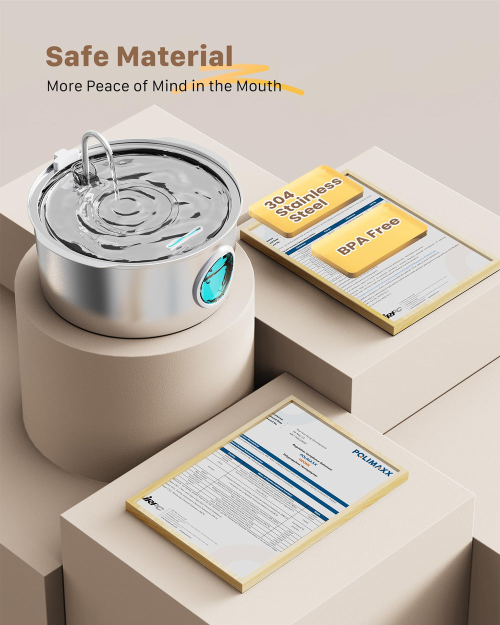 GROOKPET easy to install and clean fountain for busy homes.