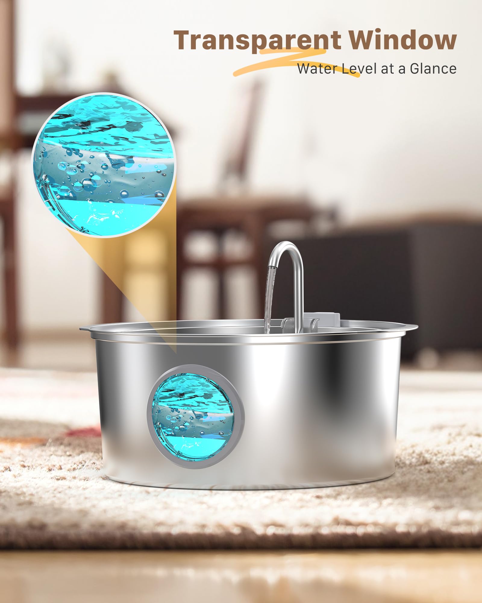 GROOKPET ergonomic handle design simplifies moving the fountain