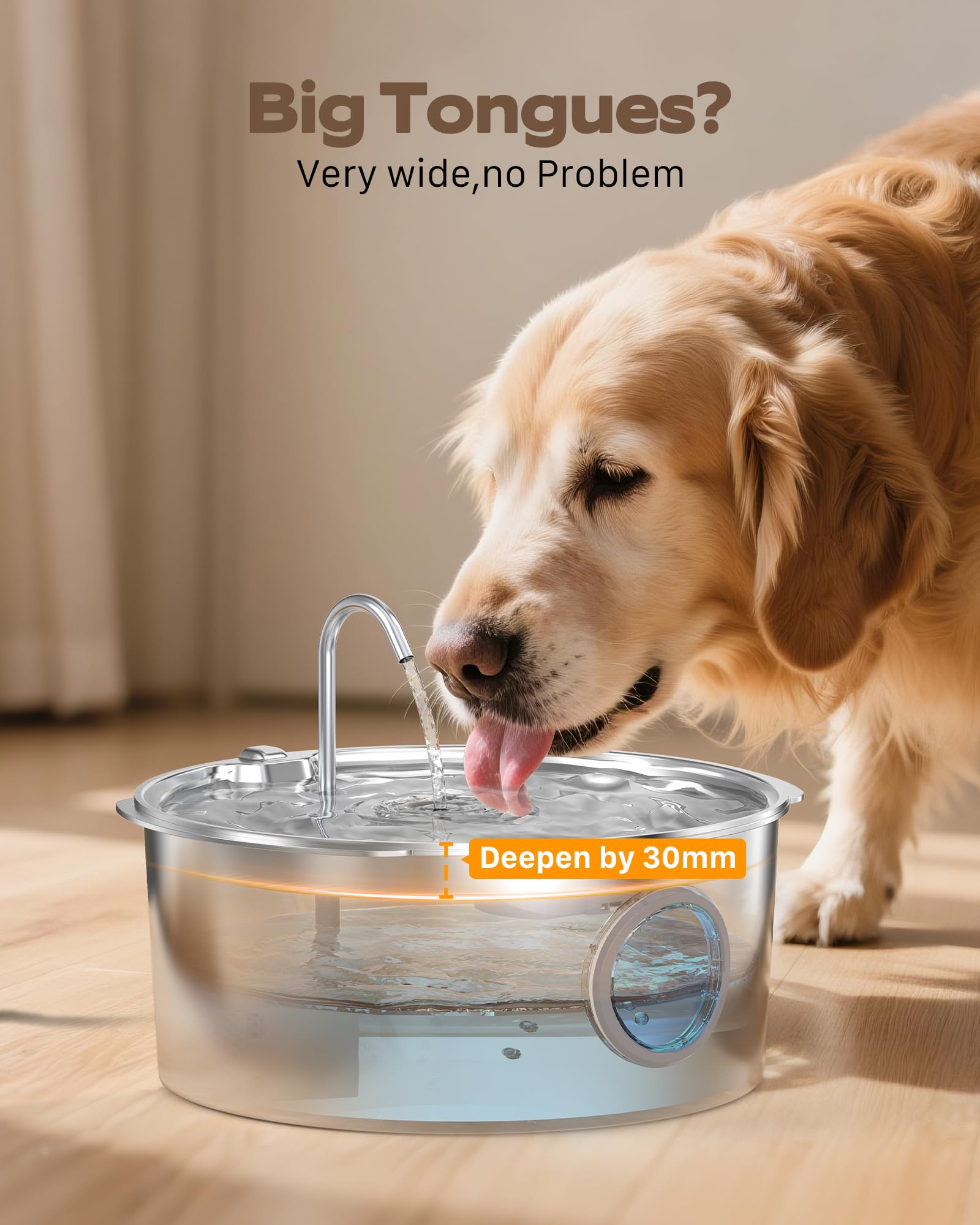 GROOKPET fountain operates quietly, suitable for restful home environments.