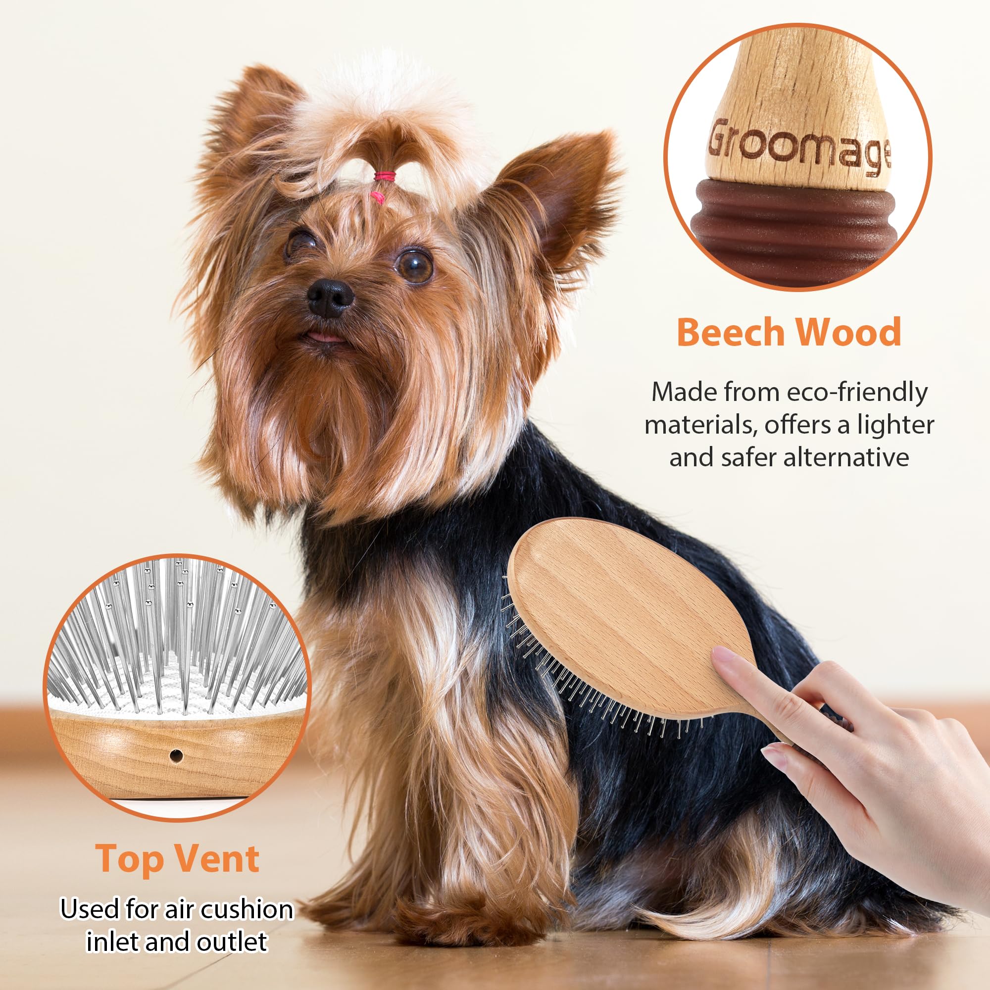 GROOMAGE brush suitable for long-haired and double coats