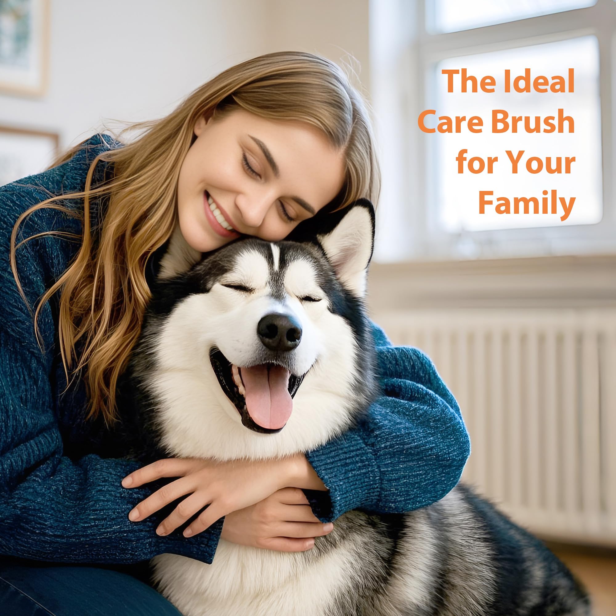 GROOMAGE durable stainless steel pins promote even coat brushing