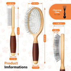 GROOMAGE pet deshedding brush helps reduce loose fur on long-haired breeds