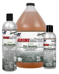 Groomers Edge Grimeinator label close-up highlights concentrated formula for tough dirt.