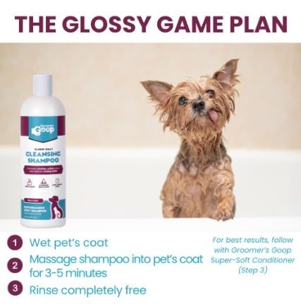 Groomer's GOOP glossy coat cleansing coat shine for show-ready fur.