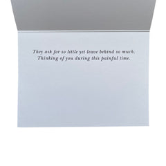 Groomers Margins elegant pet loss cards for professional condolences to pet owners
