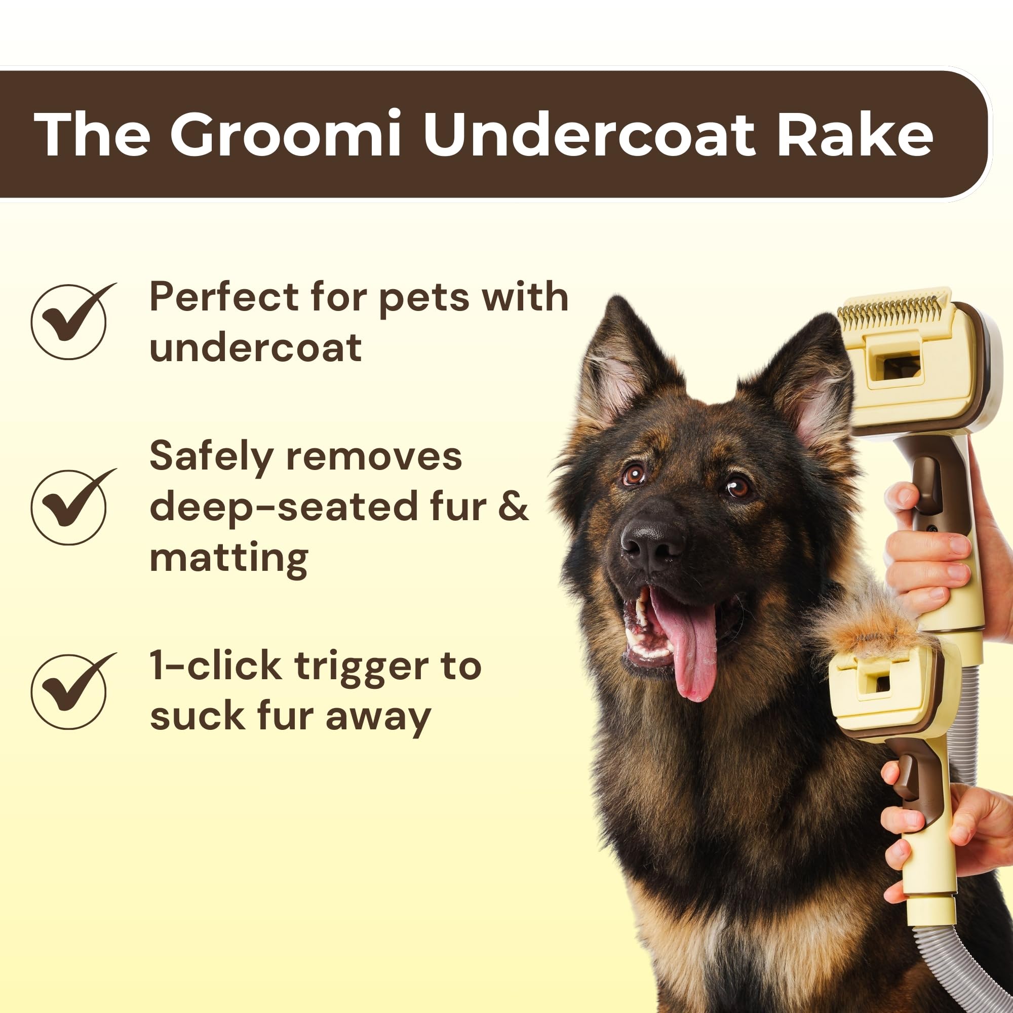 All-breeds grooming kit for short, medium, and long coats.