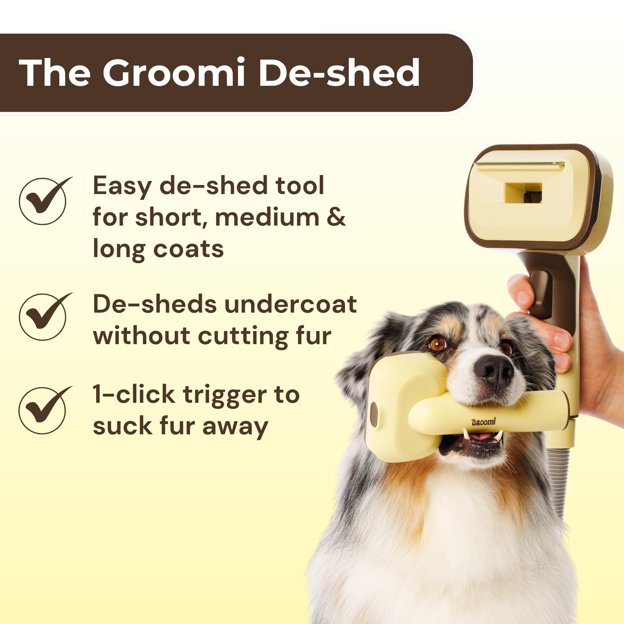 Professional-looking results at home with Groomi grooming kit.