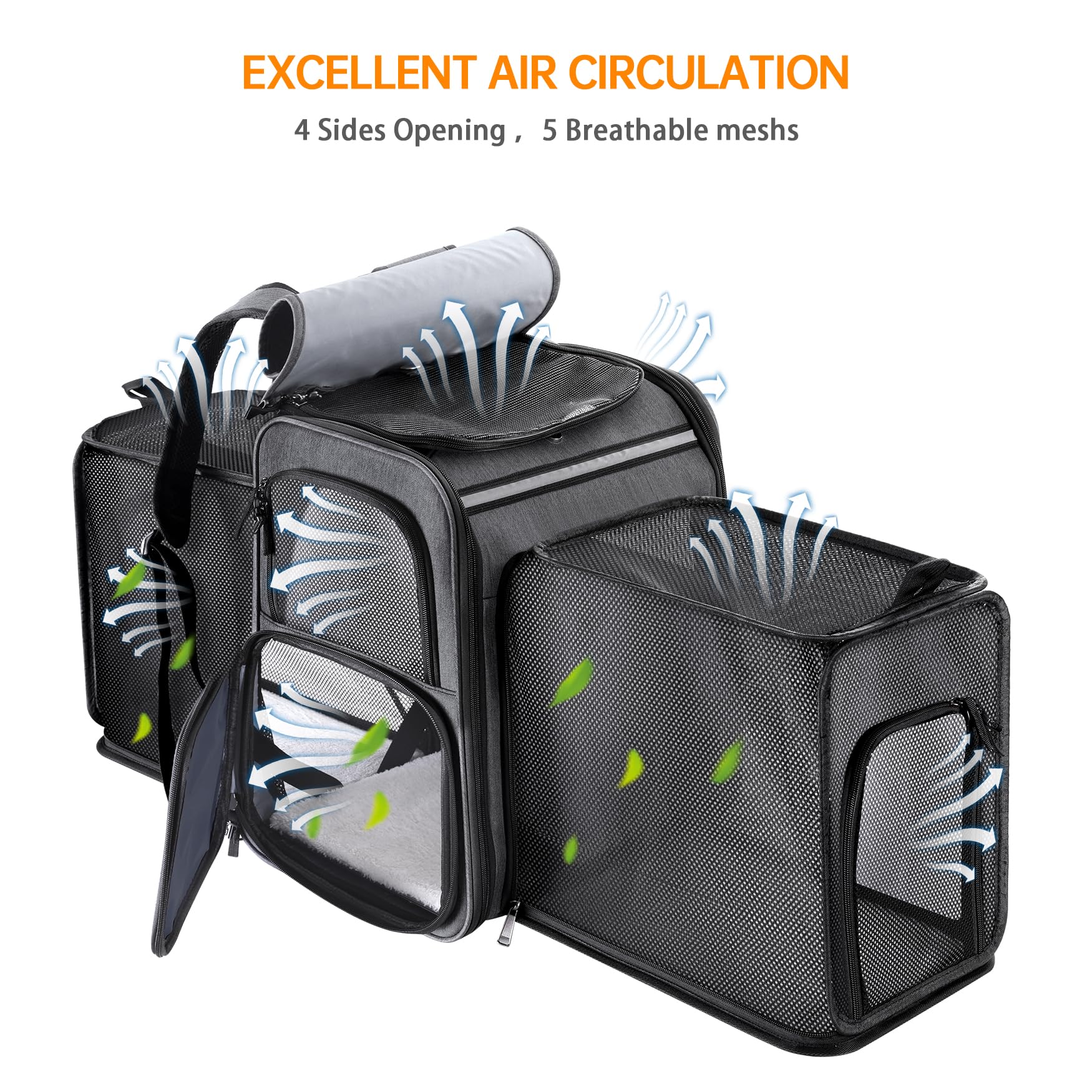 Groxkox cat backpack folded design saving space when not in use