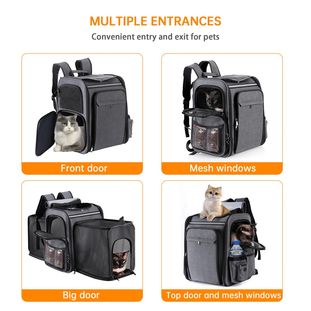 Groxkox cat backpack with ventilated mesh for airflow and comfort