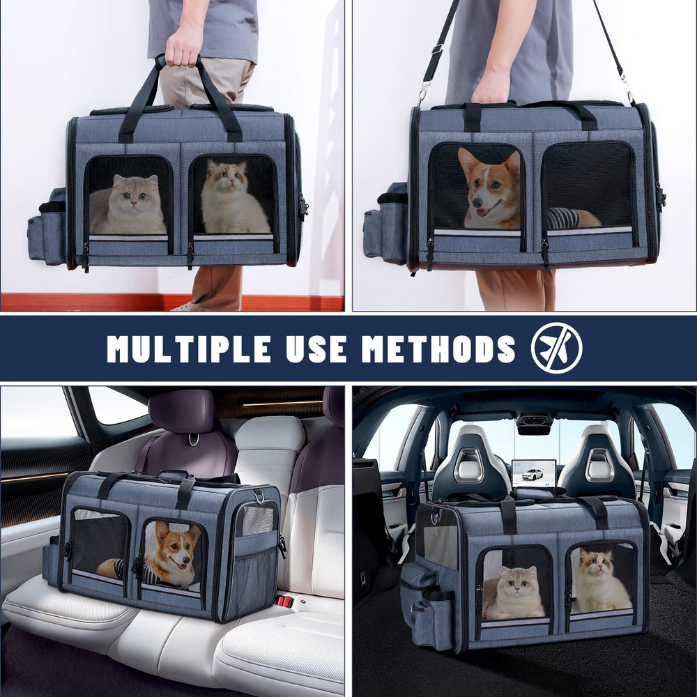 Groxkox foldable pet carrier saves space when stored at home.