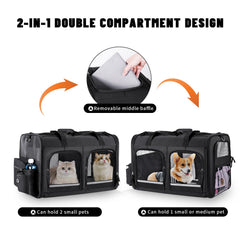 Groxkox foldable pet carrier ready for travel and compact storage.