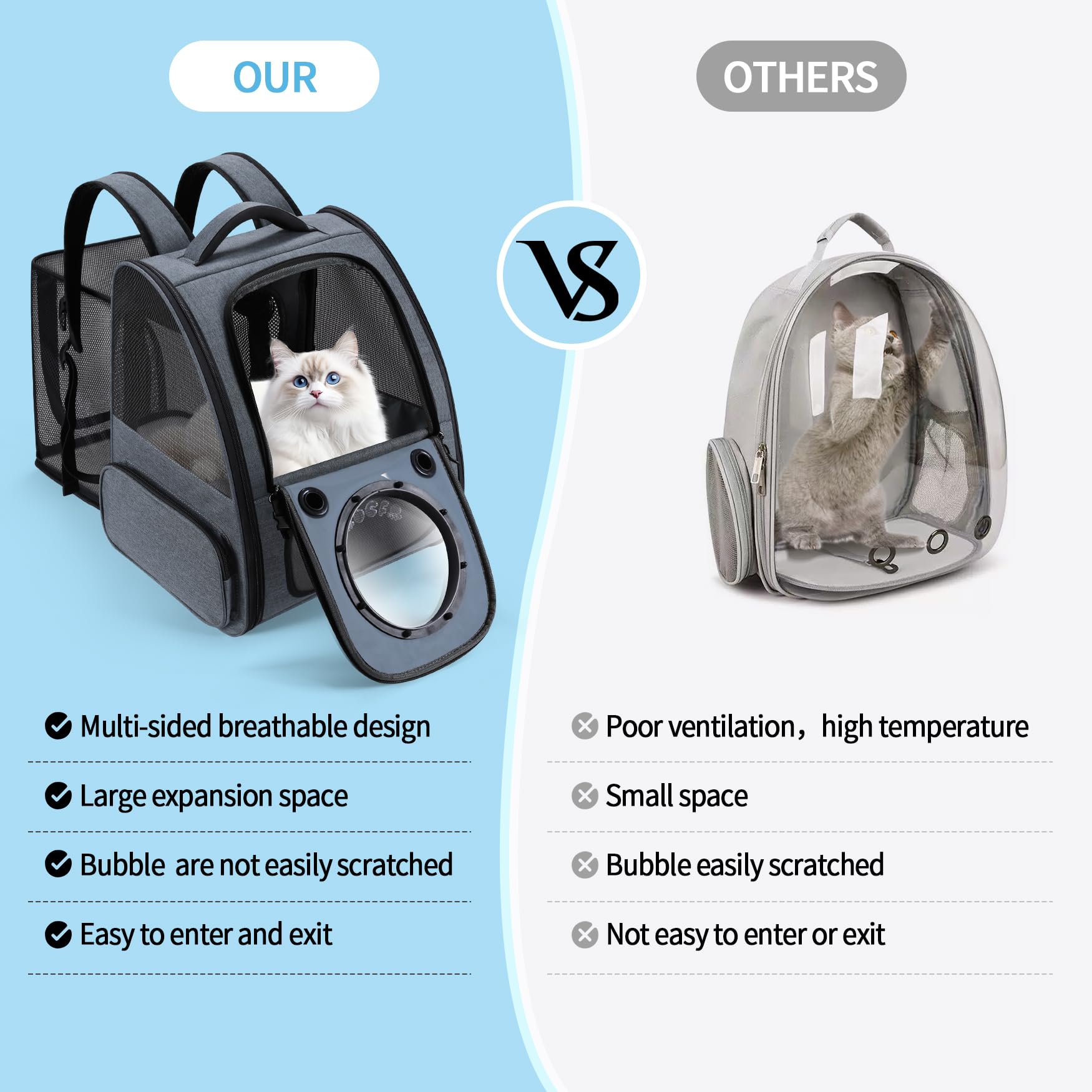 Groxkox side pockets keep travel accessories within easy reach