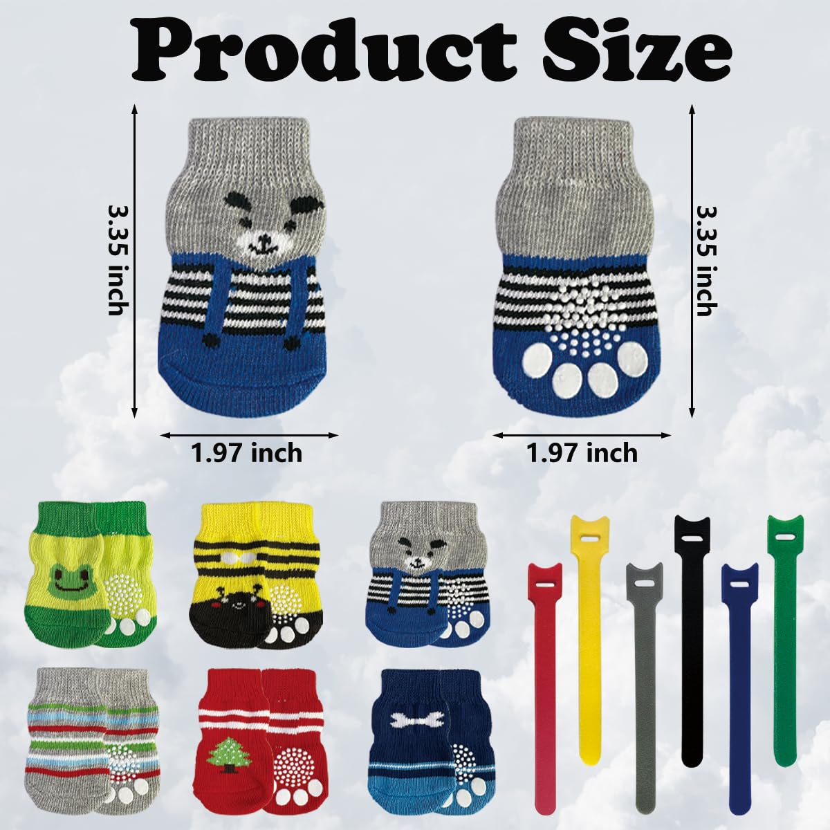 GSYUWIH cat booties anti-slip bottom with cute patterns