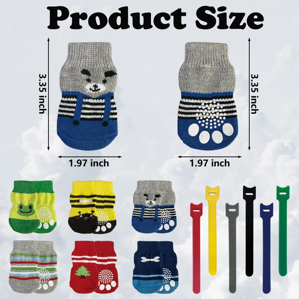 GSYUWIH cat booties anti-slip bottom with cute patterns