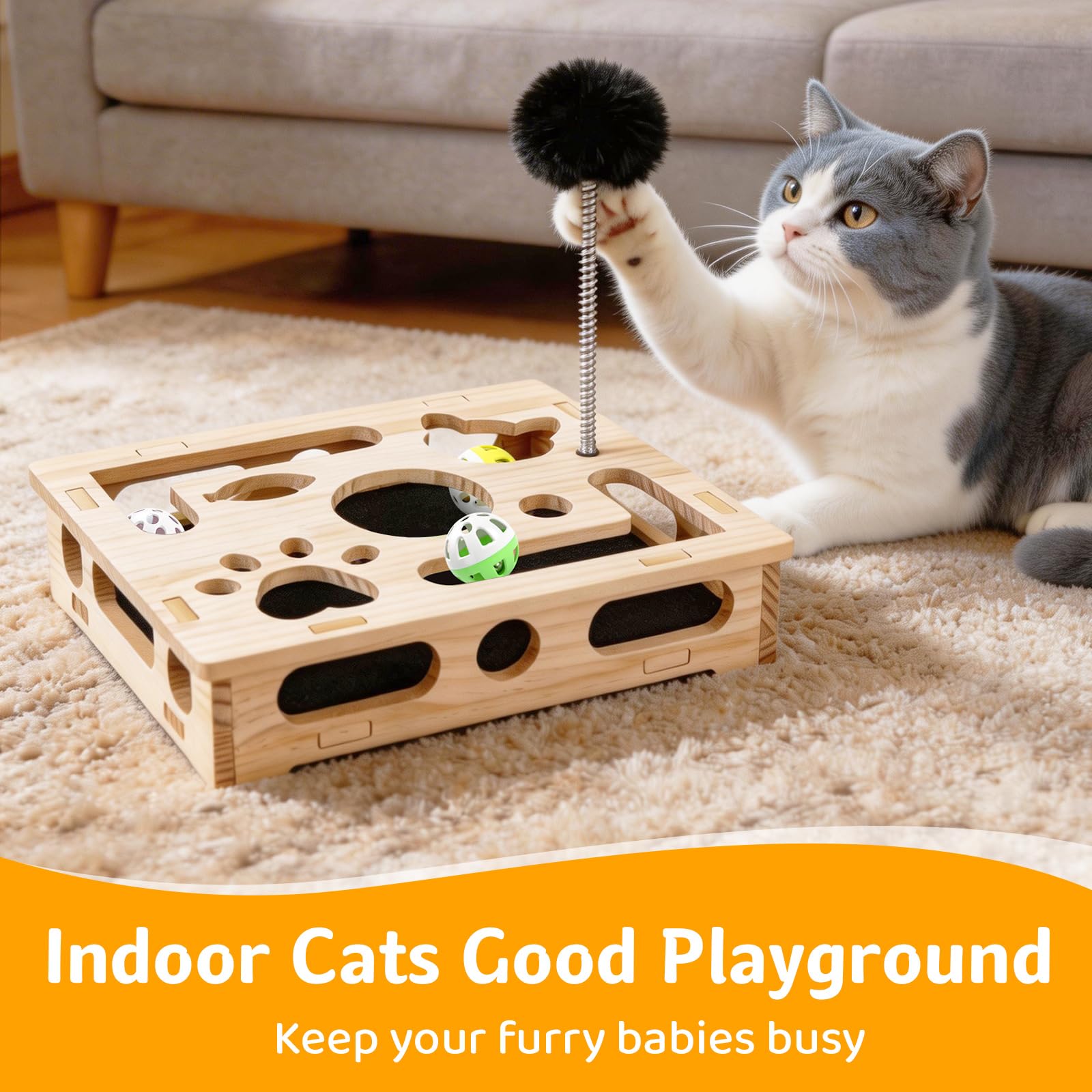 GTian enrichment box supports hunting instincts and problem-solving in cats.