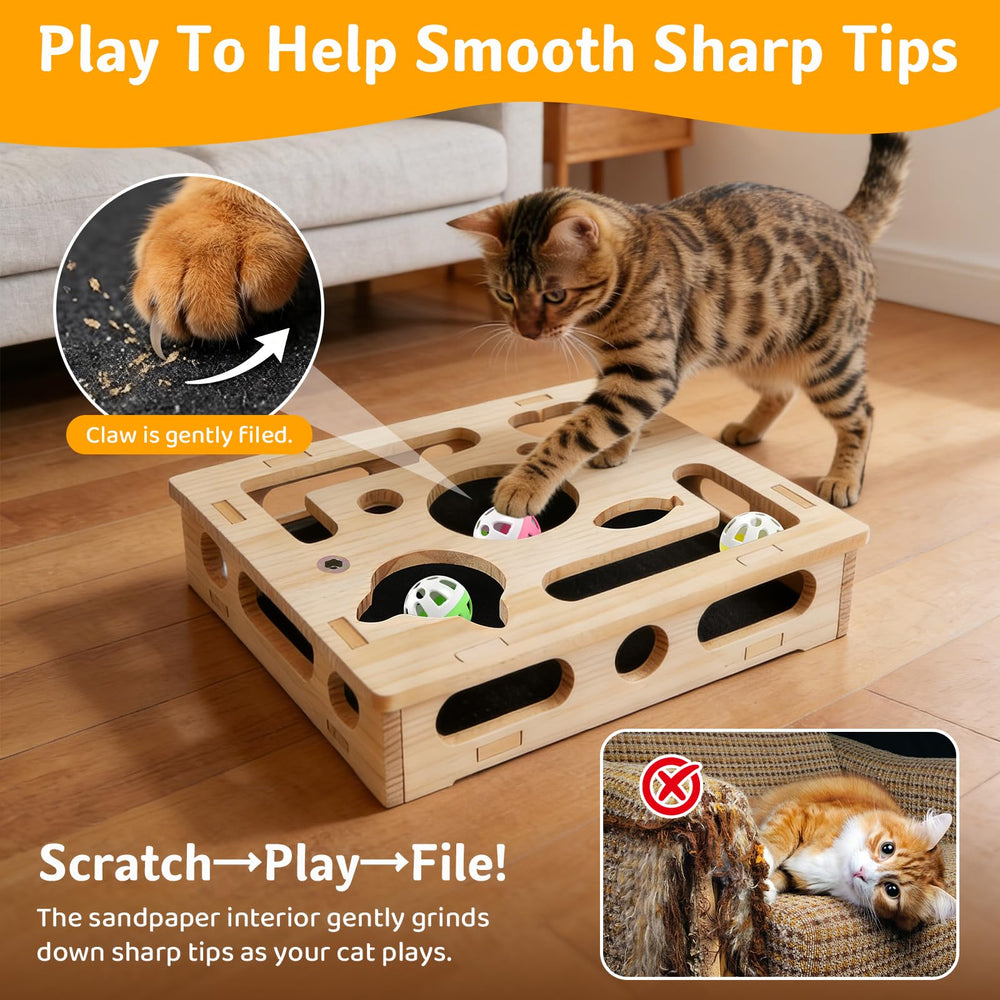 GTian cat nail file box uses sandpaper surface for mild nail care.