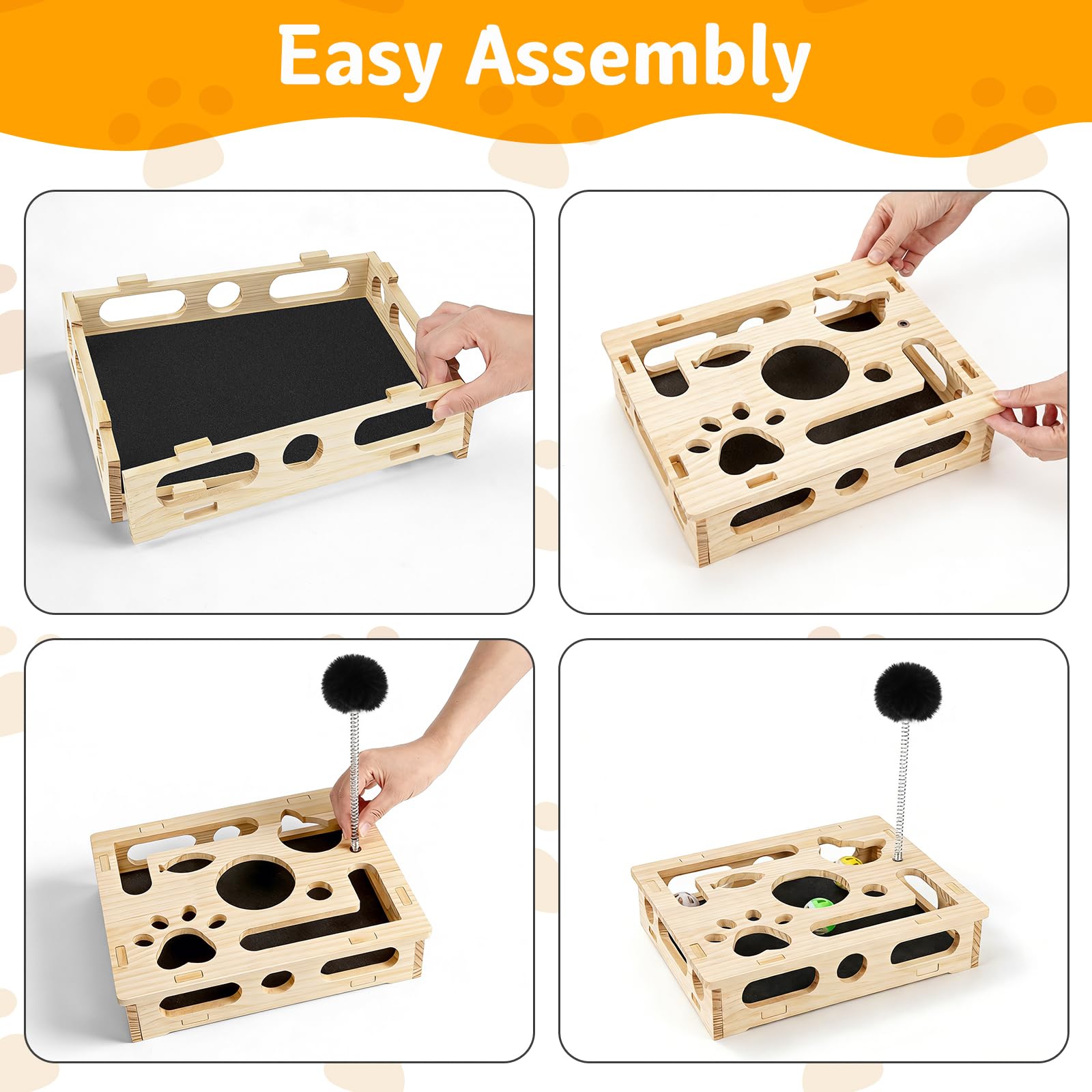GTian multi-functional cat toy boosts energy burn and mood during play.