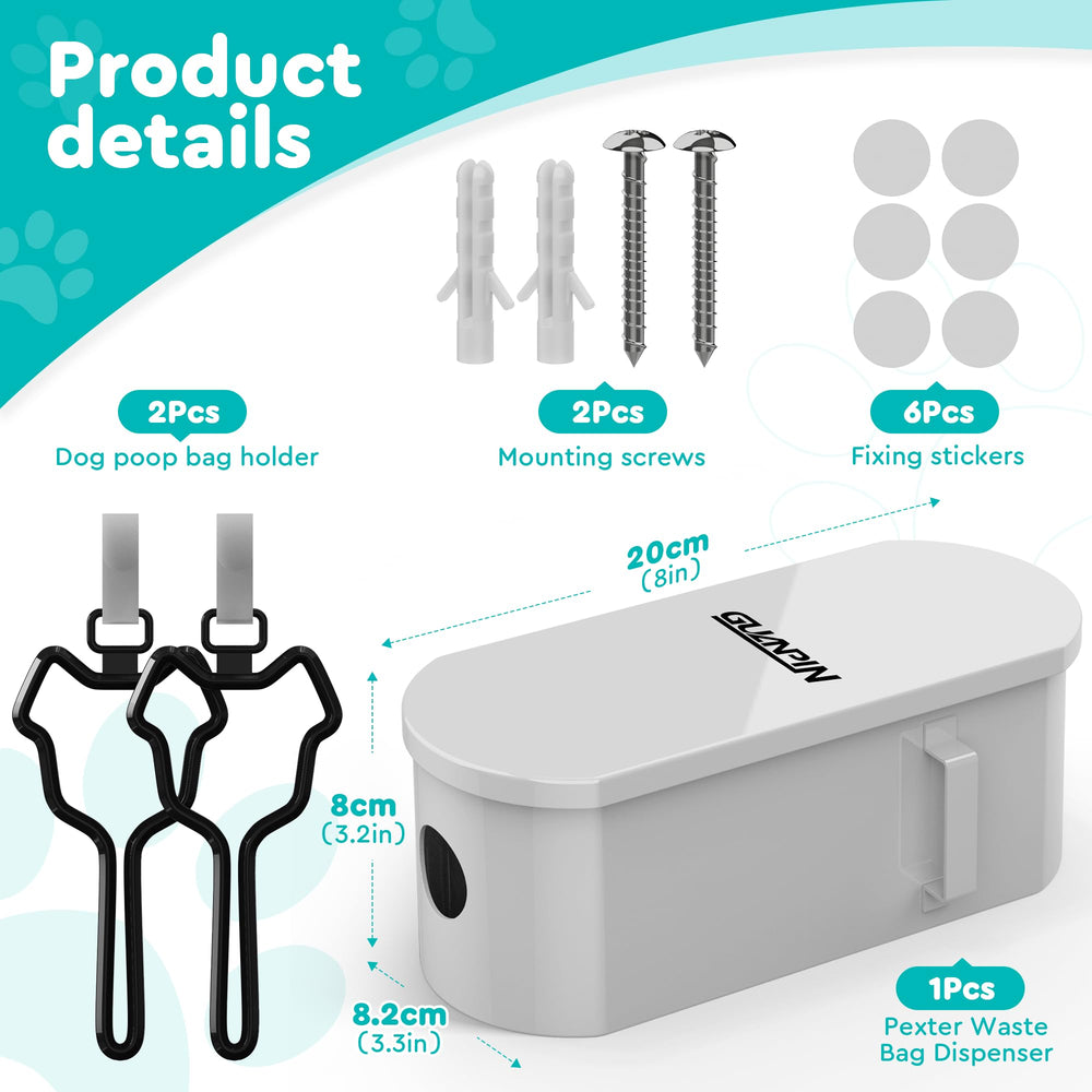 Guanpin dispenser shows two holders for extra bags