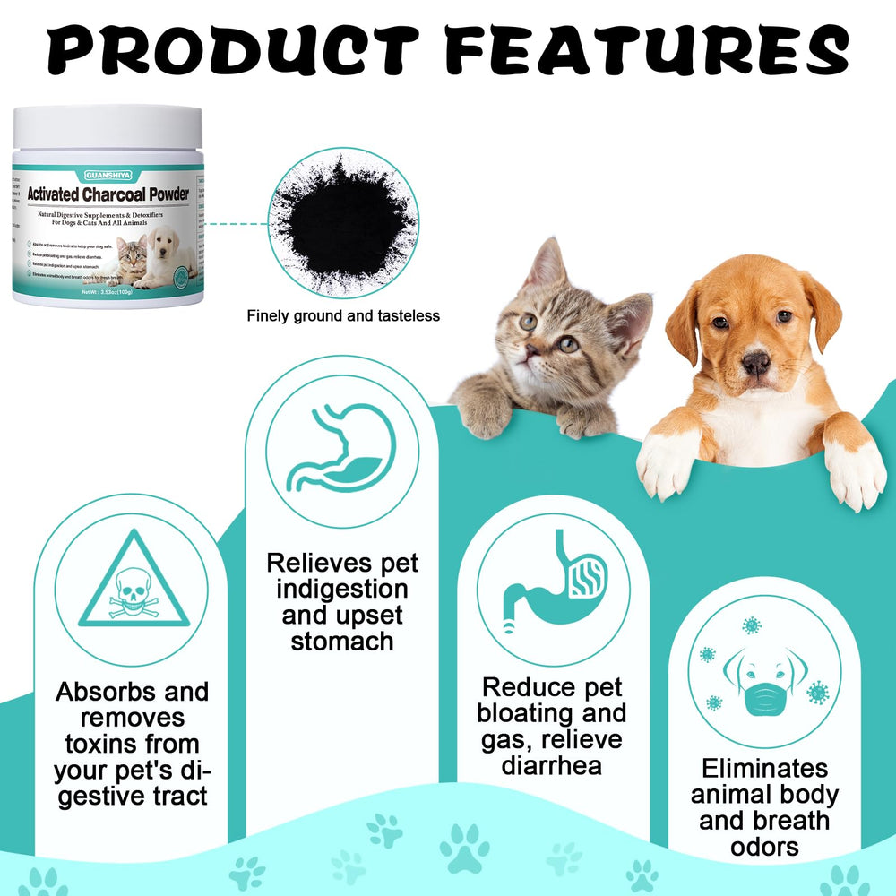 Guanshiya Activated Charcoal digestive relief powder — supports bloating and gas comfort